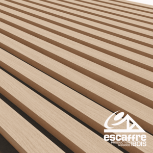 Tasseaux décor int  2400 x 600mm CLASSIC MDF placage CHENE feutrine NOIRE